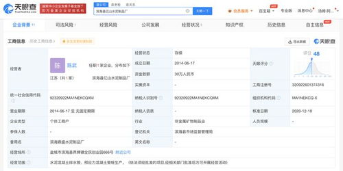 天眼查315数据揭示 亿山水泥制品厂曾涉买卖合同纠纷及在线数据处理业务